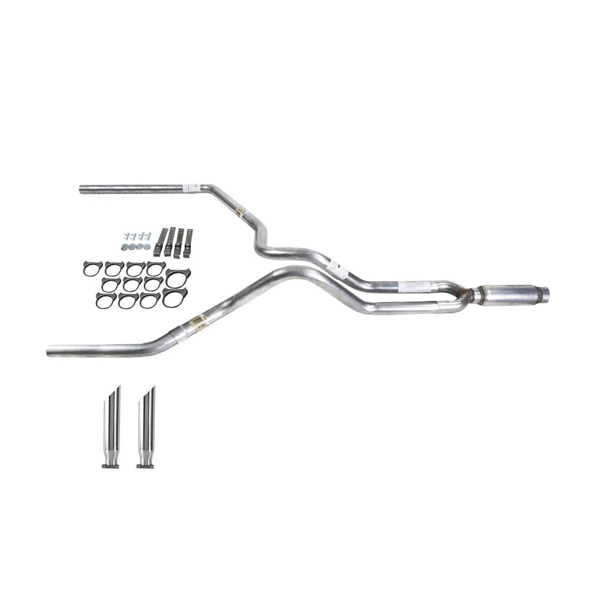 Dual Exhaust Pipe with Glass Pack Muffler for F150 (1998–2004)