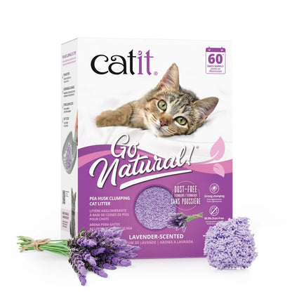 12.3 lbs Catit Go Natural Pea Husk Clumping Cat Litter for Cats (No Years)