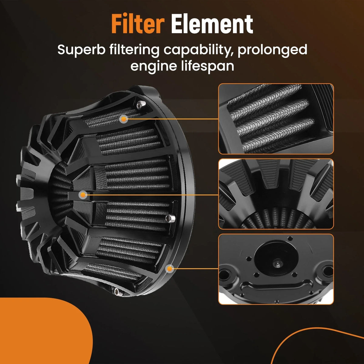 Air Cleaner Intake Kit for Harley Touring Road King FLHX Street Glide Electra (2009–2023)