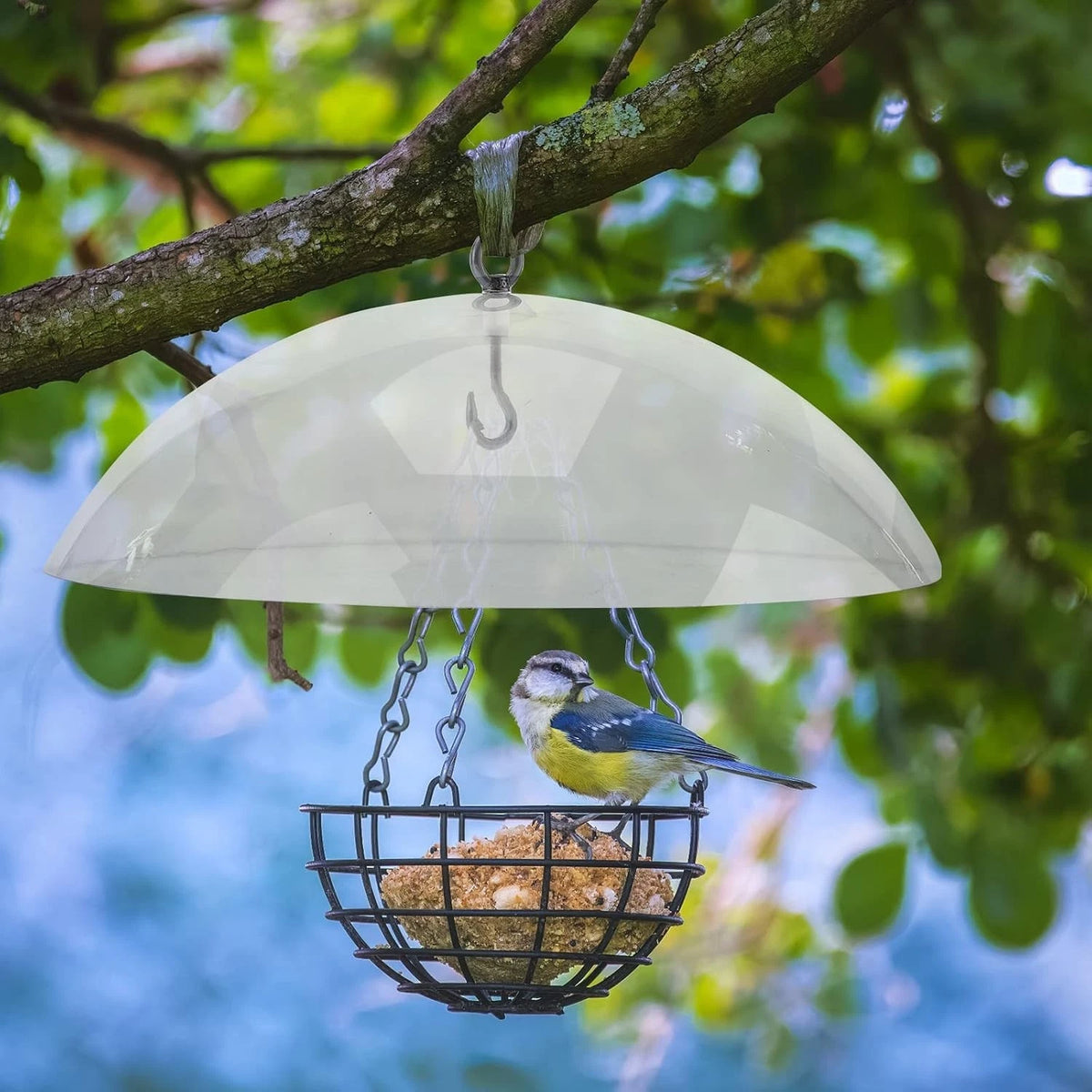 2-Pack 10-Inch Squirrel Baffles for Bird Feeders - Weatherproof Covers
