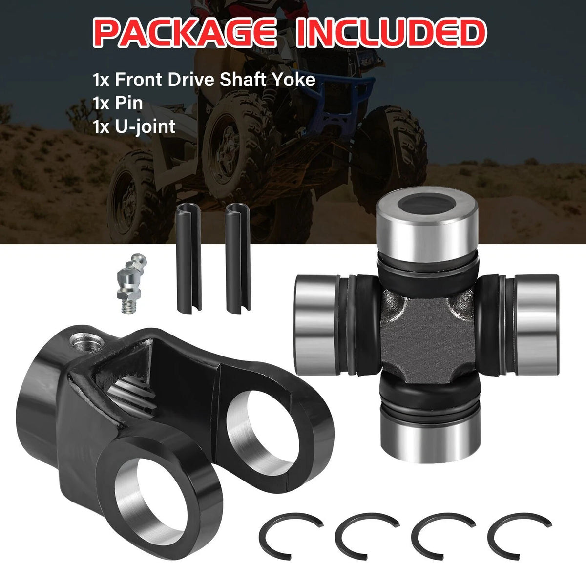 Front Driveshaft Kit for Polaris ATP 330 500 4X4 (2000–2006) - 3260101, 2202015, 7661913