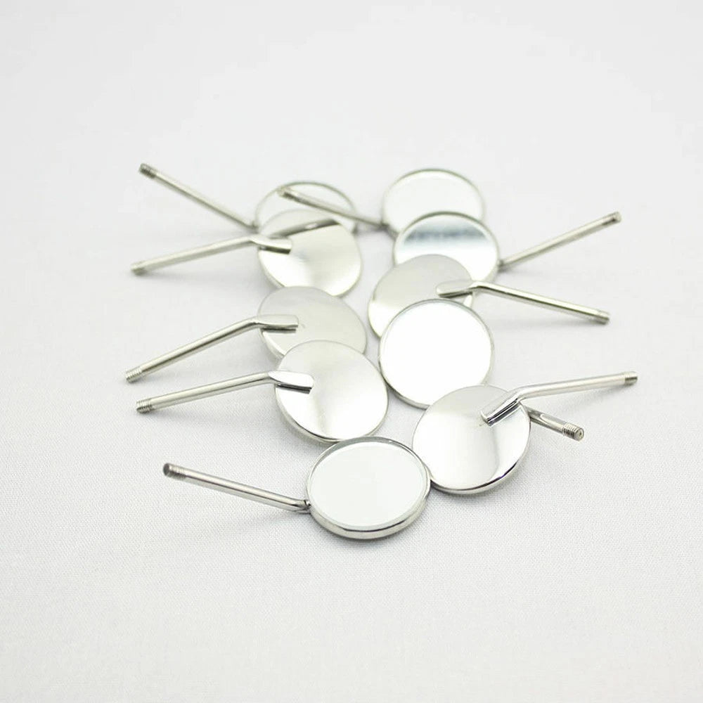 20-100PC Dental Mouth Mirror Handle Stainless Steel Reflector #4