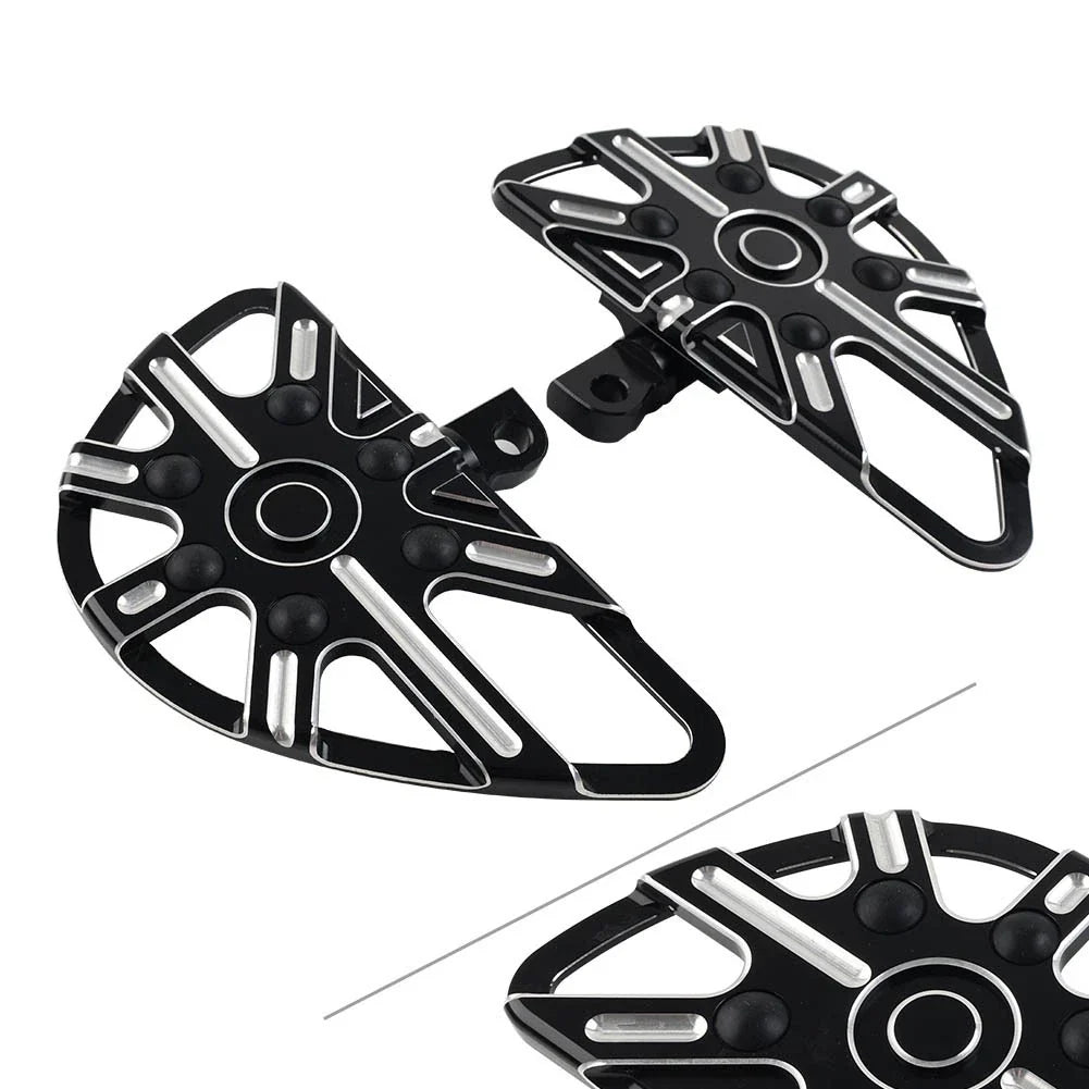2X Rear Passenger Footrest Floorboard Black Aluminum for Harley Touring Softail (2014–2023)