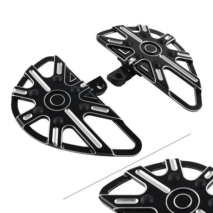 2X Rear Passenger Footrest Floorboard Black Aluminum for Harley Touring Softail (2014–2023)