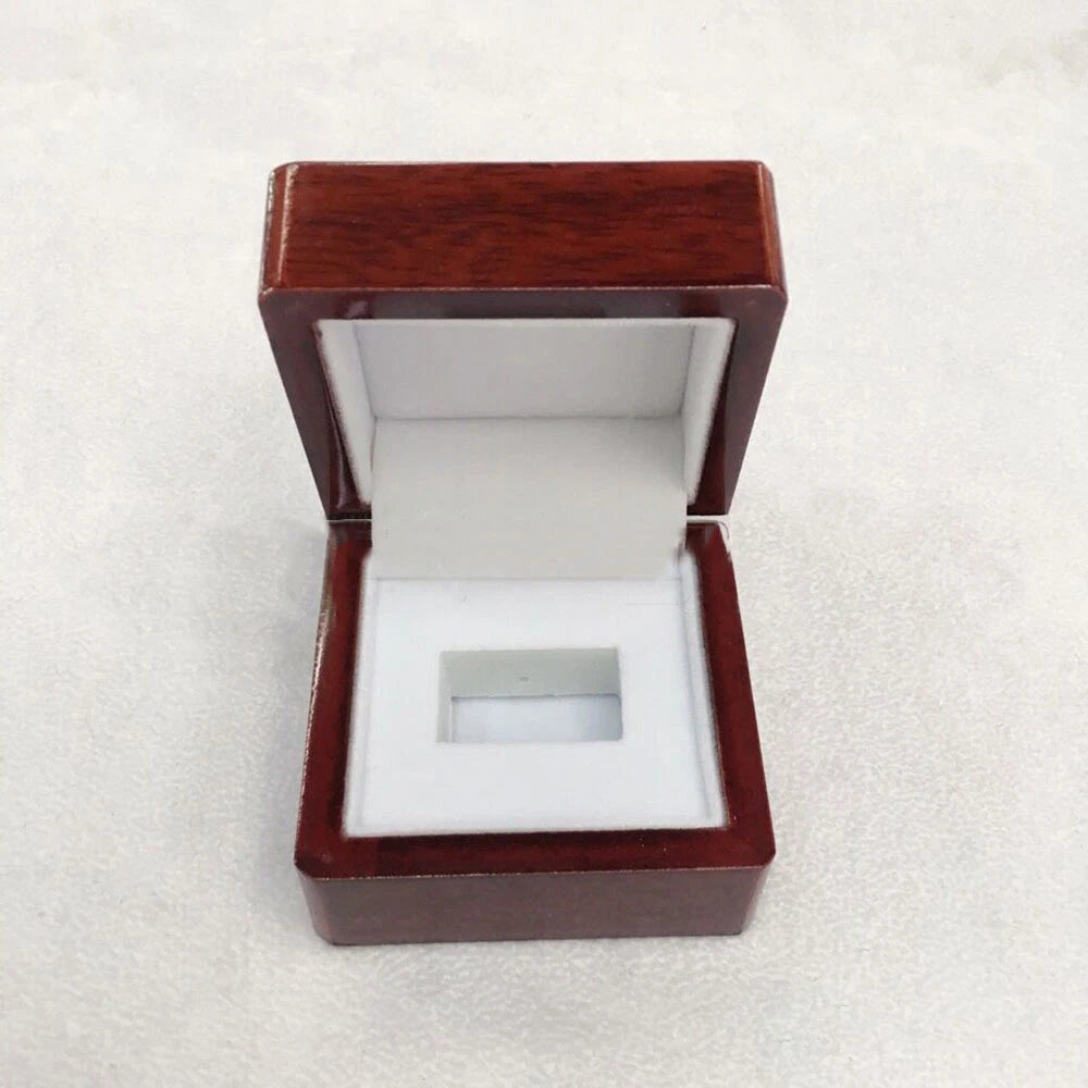 Deluxe Cherry Rosewood Ring Box for Jewelry Display