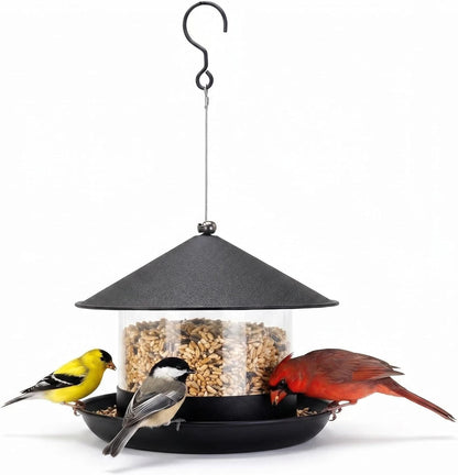 Durable Wild Bird Feeder for Multiple Suspension Options (1.8L)