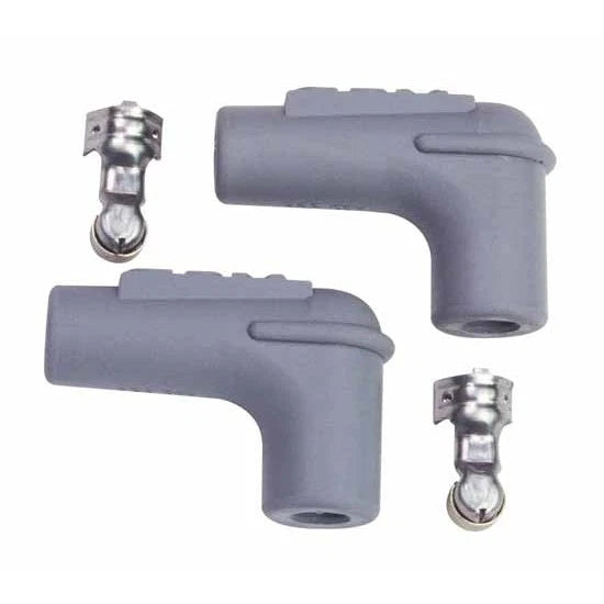 2X MSD 3311 Silicone 90 Deg Spark Plug Boots for