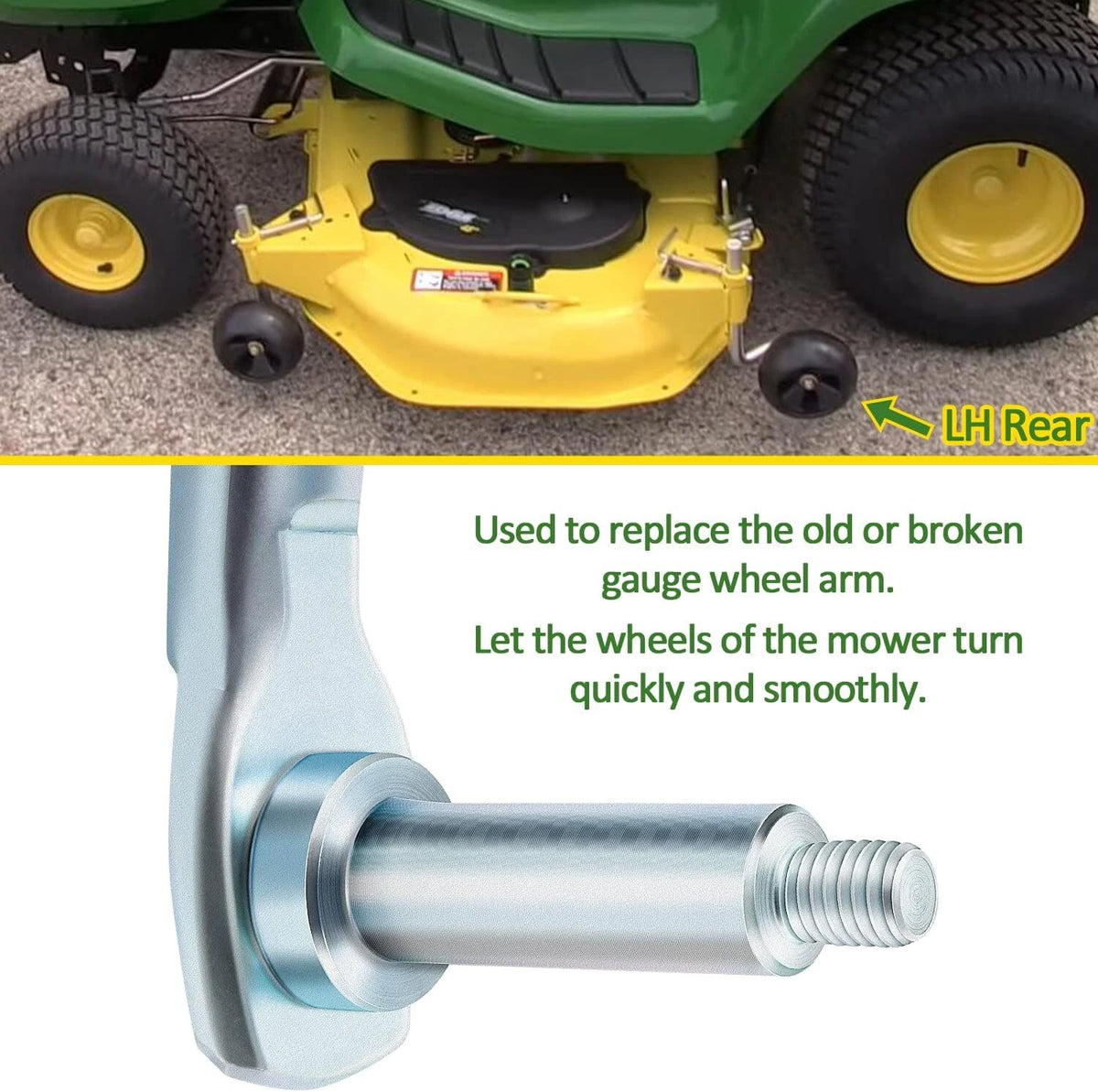 LH Rear Gauge Wheel Arm for John Deere X500 X300 Series (48" 54")