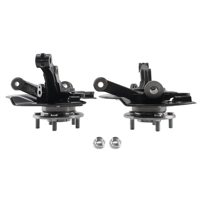 Pair Front Steering Knuckle & Wheel Hub Bearing for Honda LX (2008) 698-451