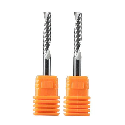 2Pcs 4mm Single Flute Spiral End Mill Router Bits for Aluminium (4mm22mm)