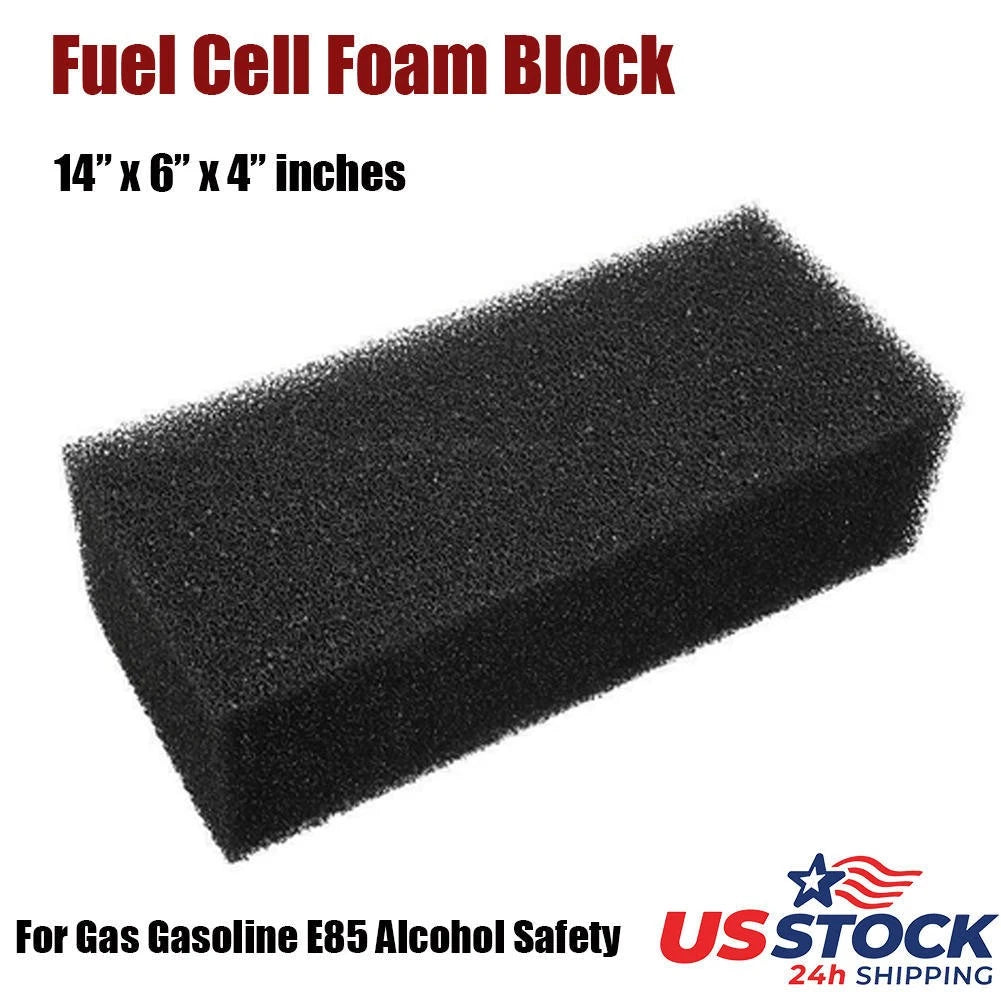 Fuel Cell Foam Block for Gas Gasoline E85 Alcohol Safety (14x4x6")