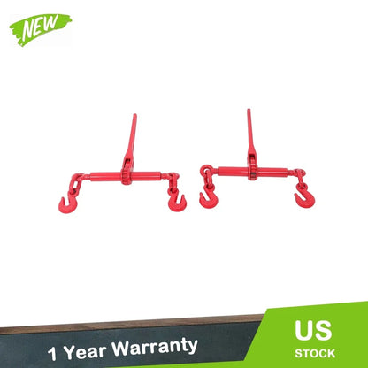 Set of 2 Tie Down Chain Load Binders for Securing 5/16" - 3/8" Chains