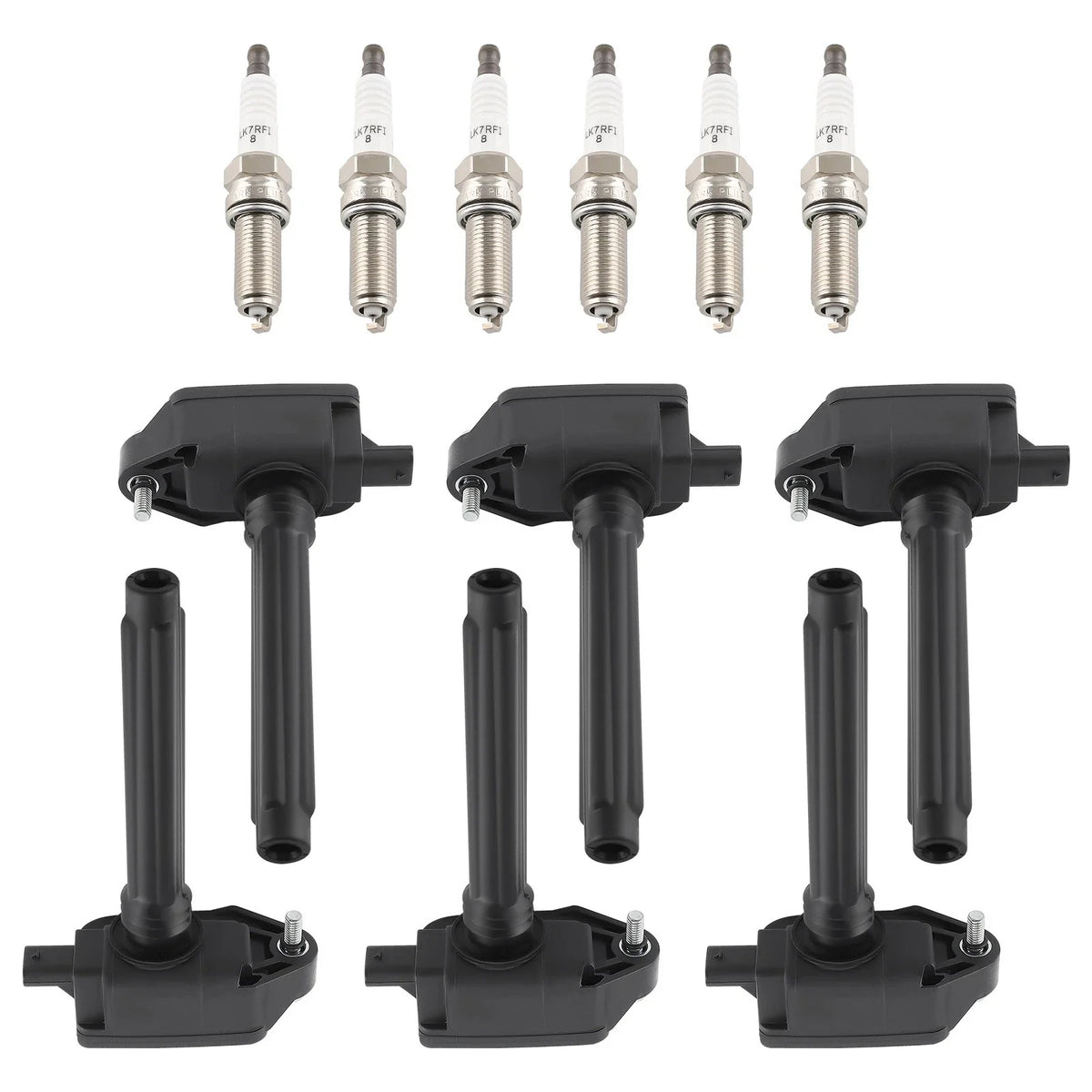 6pc Ignition Coil & Spark Plug Pack for Chrysler Dodge Ram 1500 Jeep Grand (2002–2021) UF807
