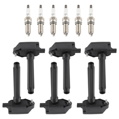 6pc Ignition Coil & Spark Plug Pack for Chrysler Dodge Ram 1500 Jeep Grand (2002–2021) UF807