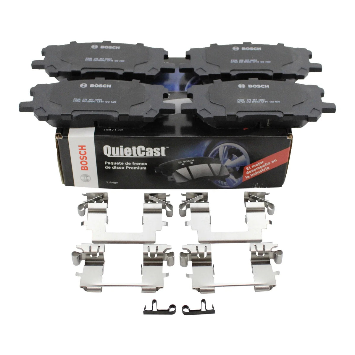 Set of 4 Bosch QuietCast Front Ceramic Brake Pads for RX330 RX350 RX400h (2004–2009)