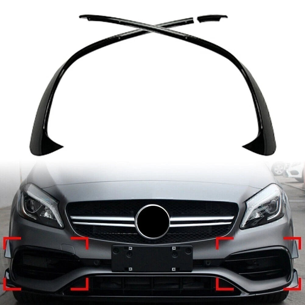 Front Bumper Lip Splitter Spoiler for Mercedes Benz A-Class W176 (2016–2018)