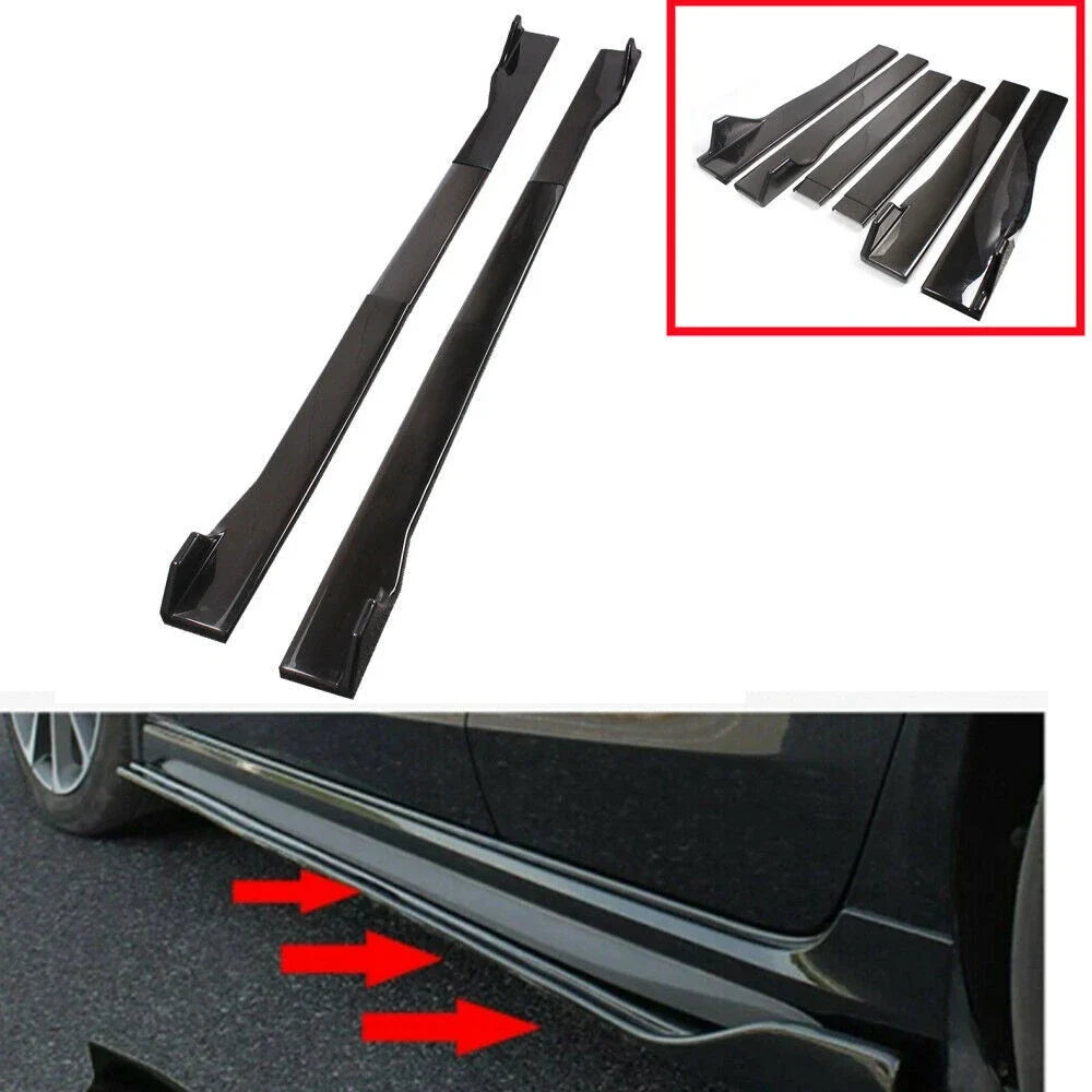 90IN Side Skirt Extension for Universal Car Body Kit Lip Splitters
