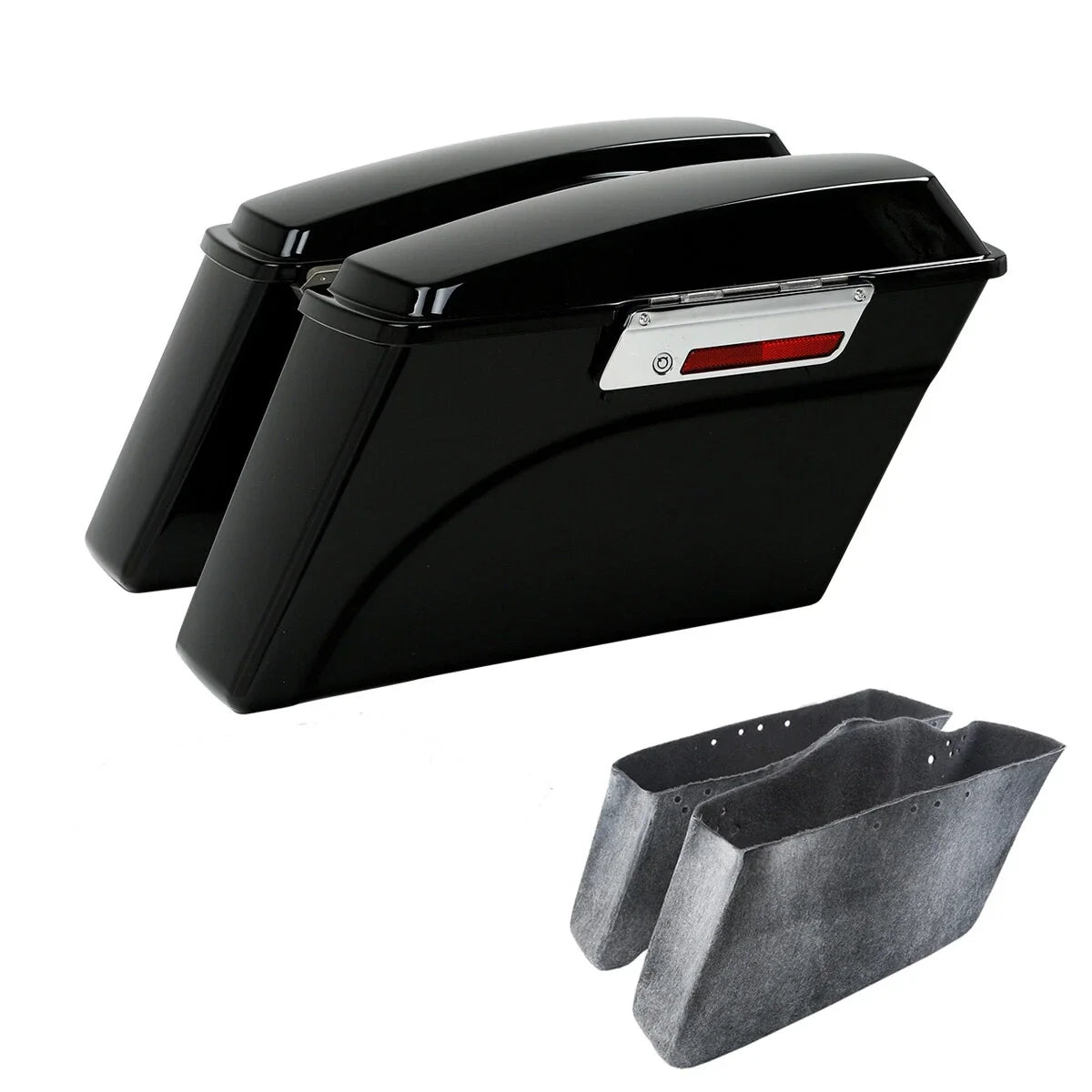Hard Saddle Bags Trunk w/Lid & Latch Key for Harley Touring Road King (1994–2013)