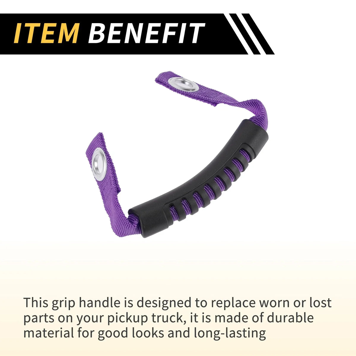 2pcs Roll Bar Grab Handles for Jeep Wrangler (2007–2023) - Purple