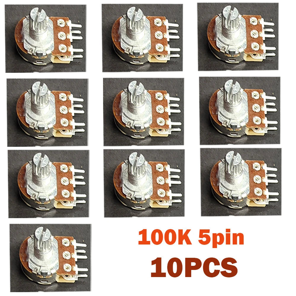 10Pcs 5 Pin Potentiometer WH148 for Various Applications