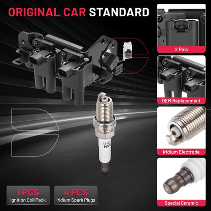 Ignition Coil & Spark Plugs Kit for Hyundai Accent (2001–2006) 7805-2127