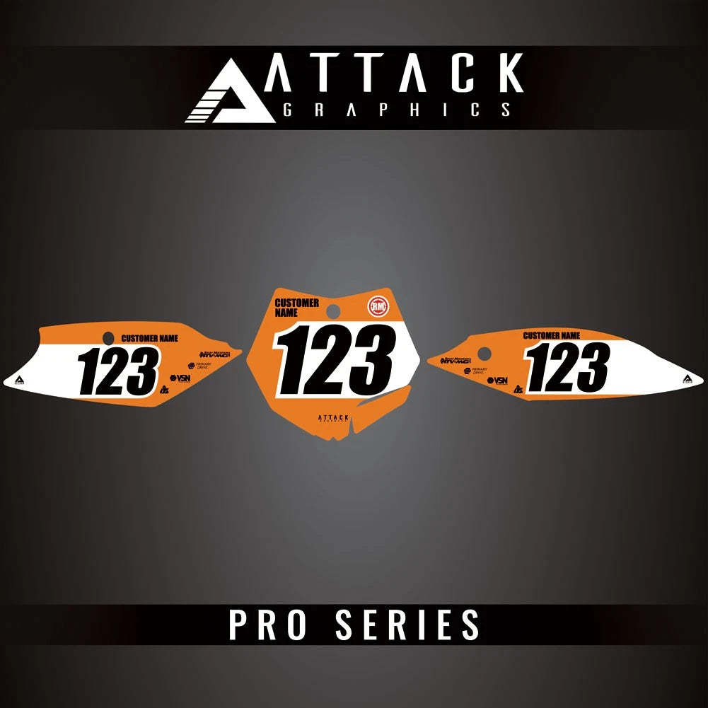 Pro Series Number Plate Backgrounds for KTM (2004–2004) - KTM_F_04_PRO