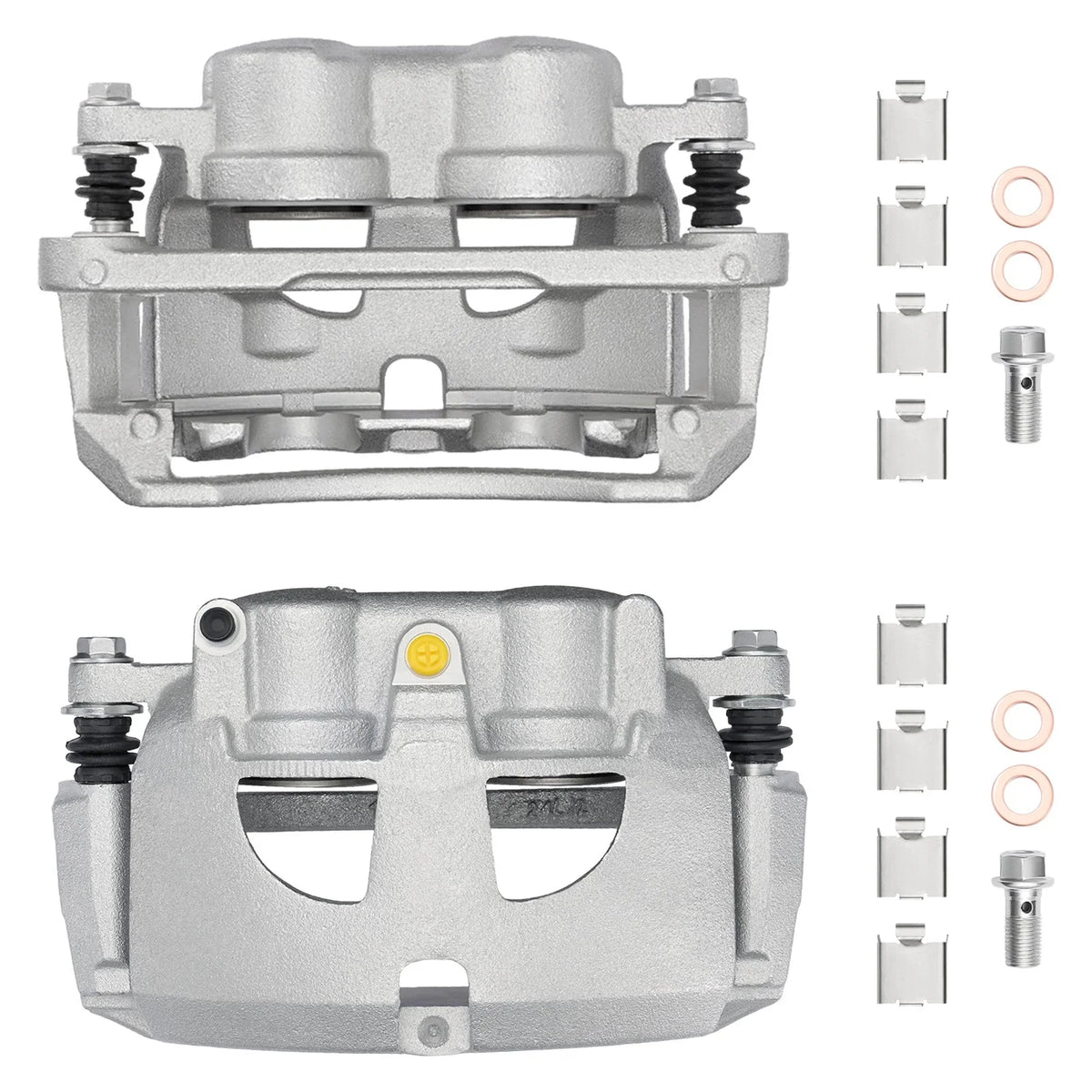 Set of 2 Front Brake Calipers w/ Bracket for Dodge Ram 2500 3500 (2011–2018)