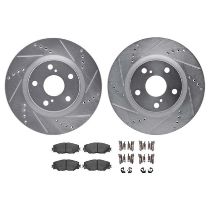 Rotor Set with Brake Pads for Scion iM (2016) ALX-PAU-DF-7512-76159-CLA2