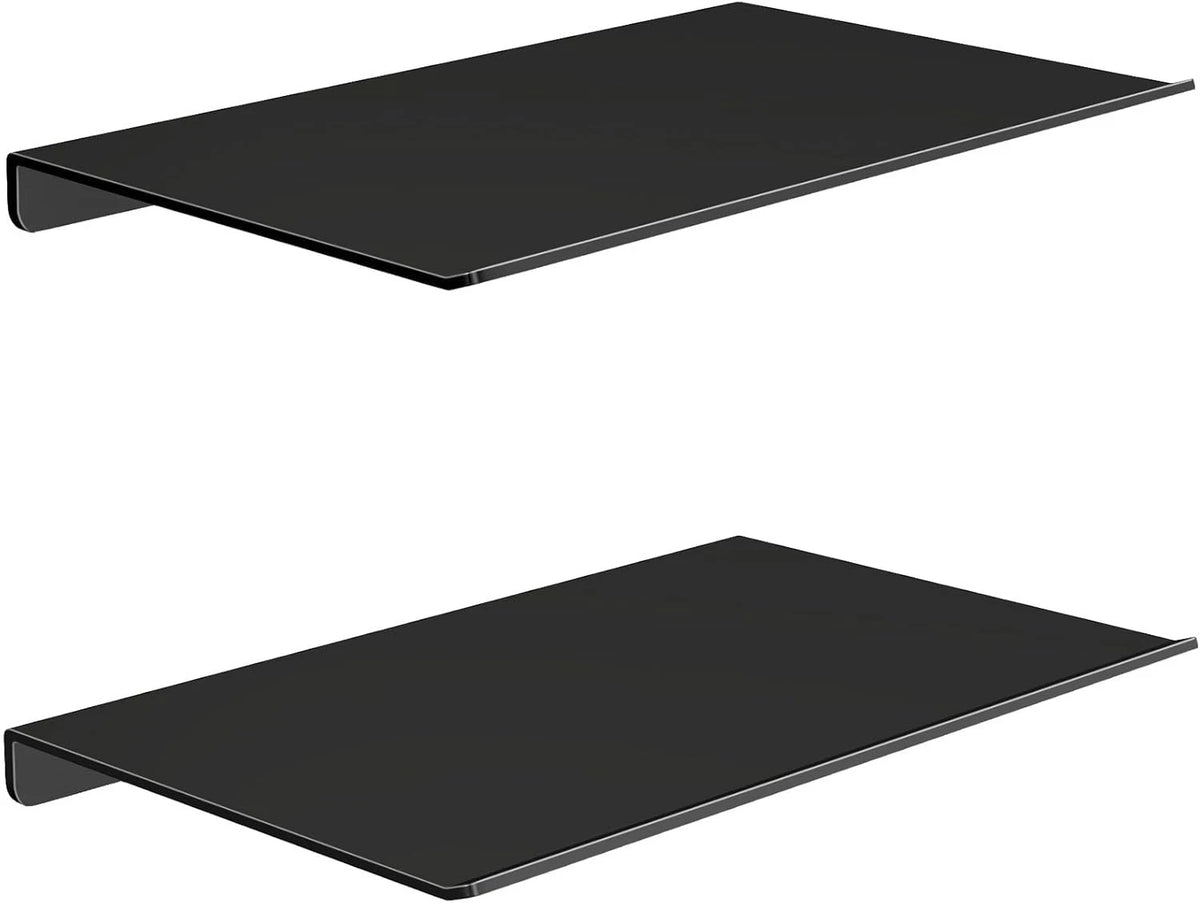 Set of 2 Metal Wall Mounted Shelves for Bathroom, Bedroom