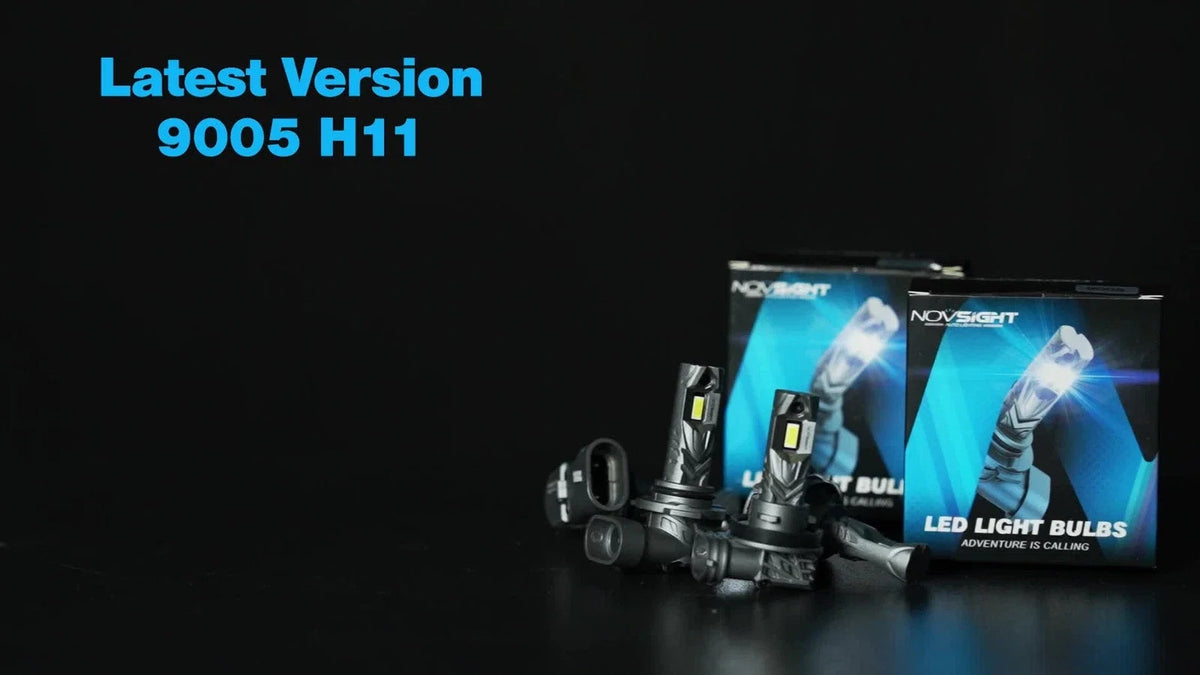 2X NOVSIGHT 9005 H11 LED Headlight Bulbs Kit for