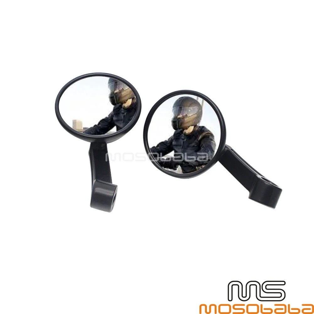 Handlebar End Rear View Mirrors for Harley, Yamaha, Honda, Suzuki, Ducati, Kawasaki