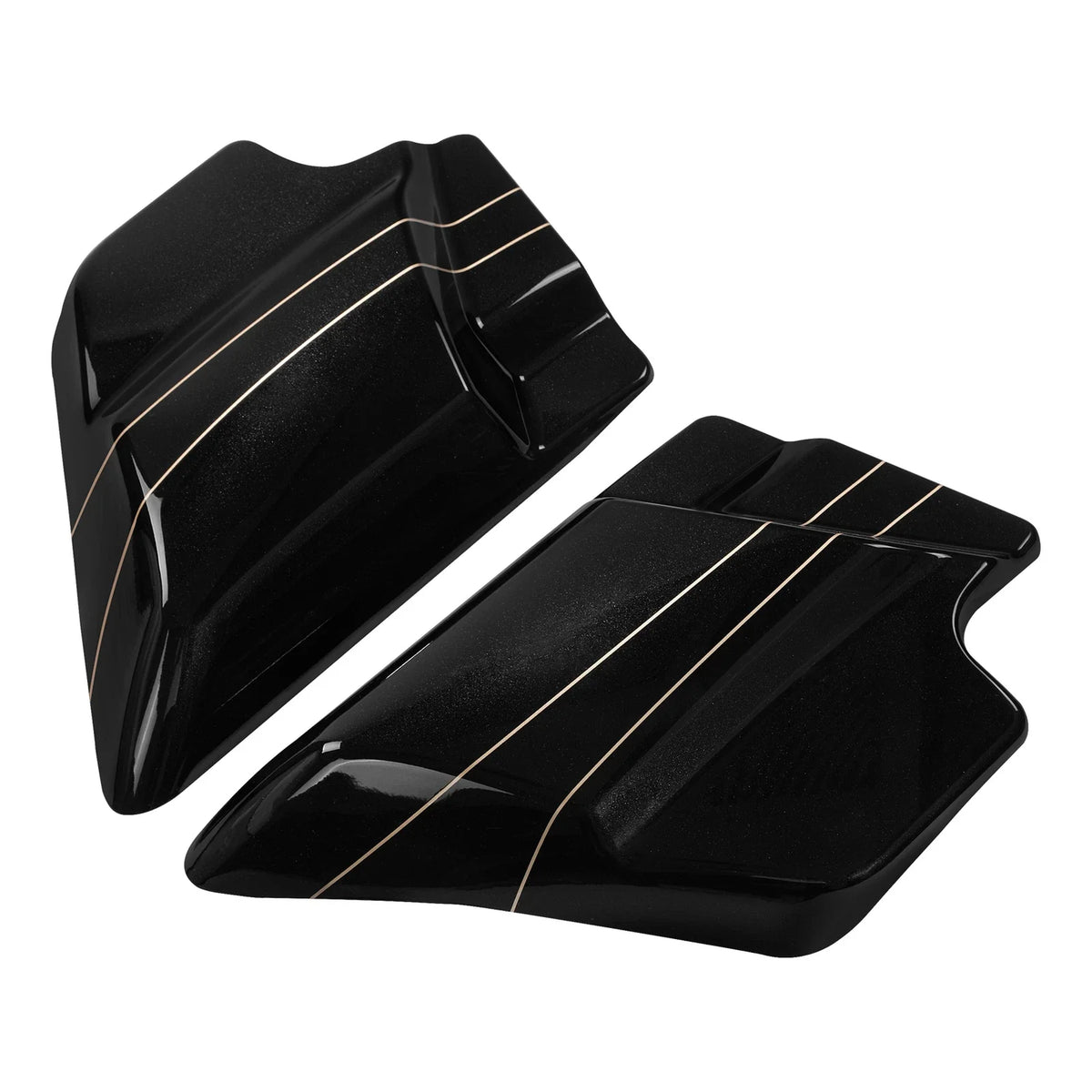 Battery Side Covers Panel for Harley Touring Road Glide (2009–2024) Black Quartz