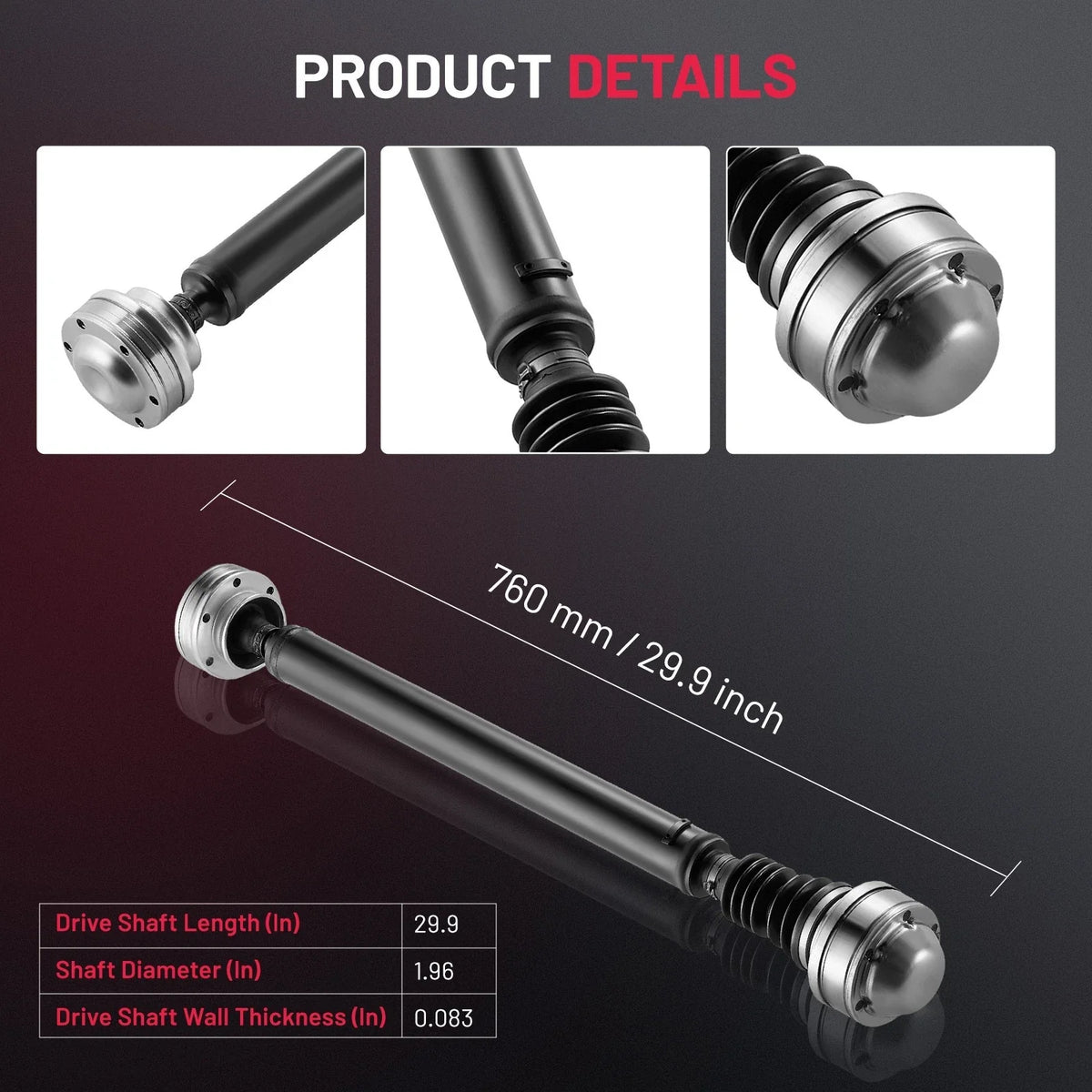Front Driveshaft Prop for Jeep Commander (2007–2010) 52853432AA