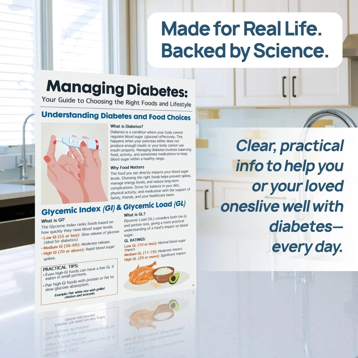 Diabetes Nutrition Guide Booklet (8 x 11 inches, Multicolor)