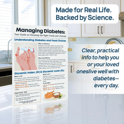 Diabetes Nutrition Guide Booklet (8 x 11 inches, Multicolor)