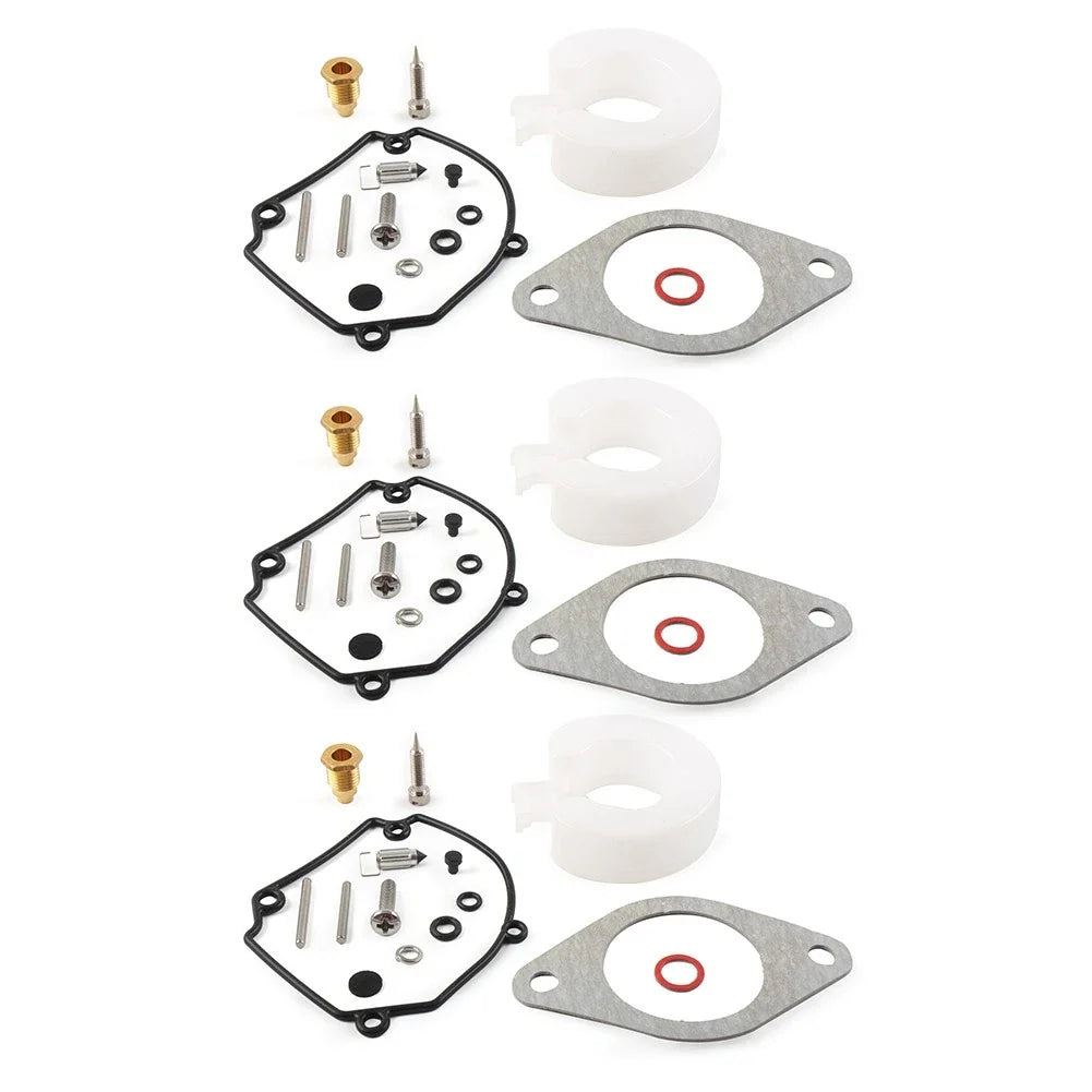 Set of 3 Carburetor Repair Kits for Yamaha Outboard 2T (75-90HP) 6H1-W0093-01-00