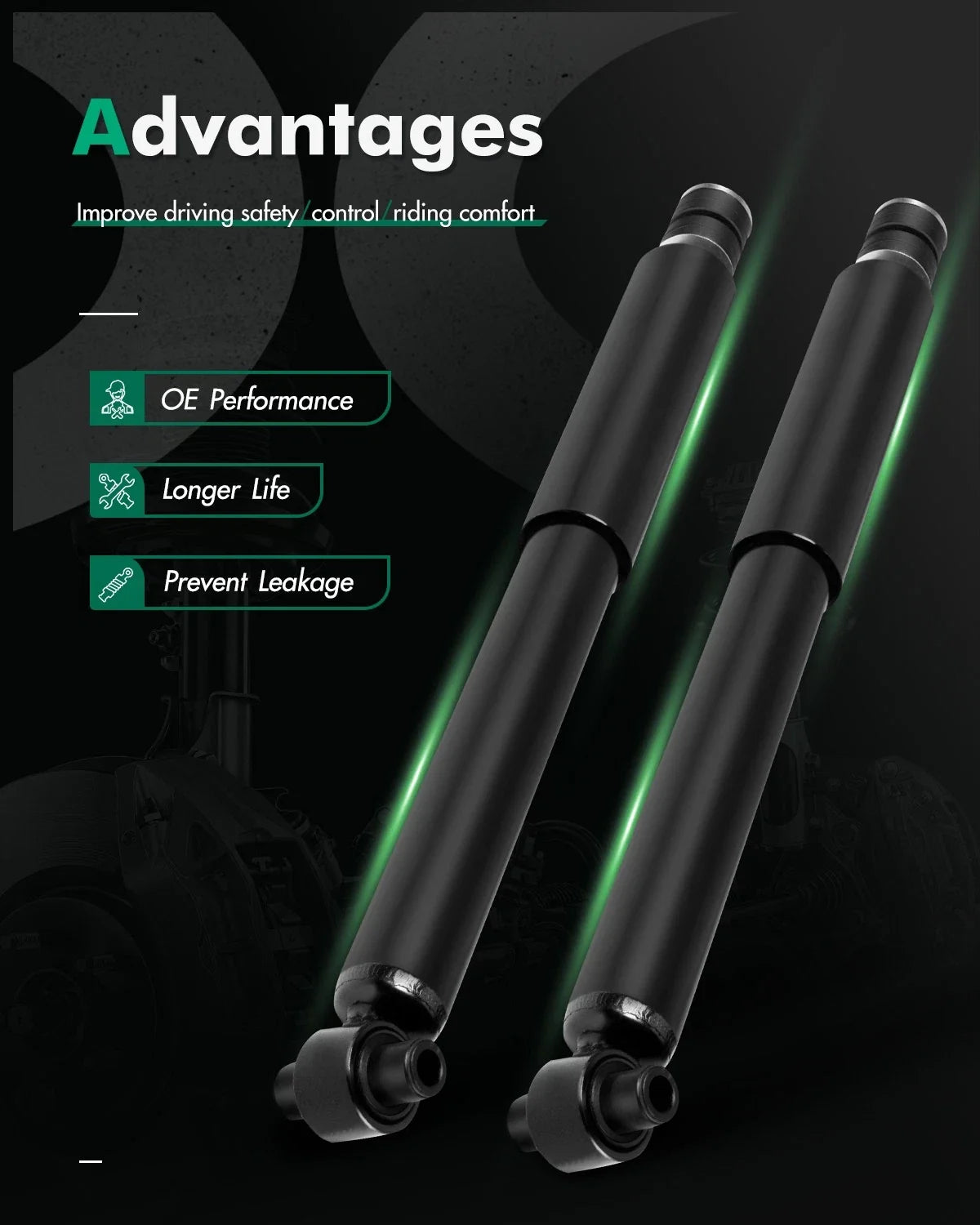 Rear Pair Shocks Struts for Ford Crown Victoria Lincoln Mercury (2003–2011)