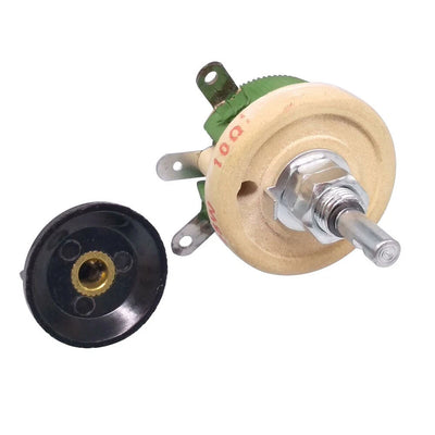 25W 10 Ohm Wirewound Potentiometer Rheostat Variable Resistor