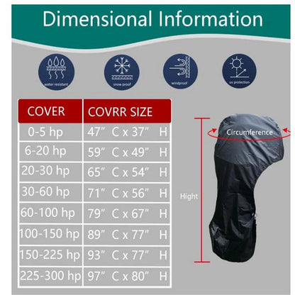 Outboard Engine Cover for Mercury Yamaha 100-150HP (Waterproof)