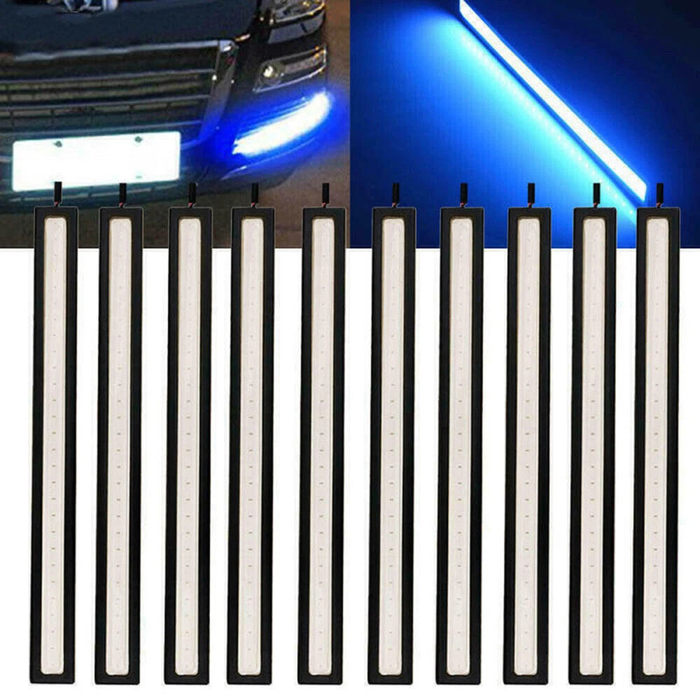 12PCS 12V LED Blue Strip Lights for Car Van Boat Home