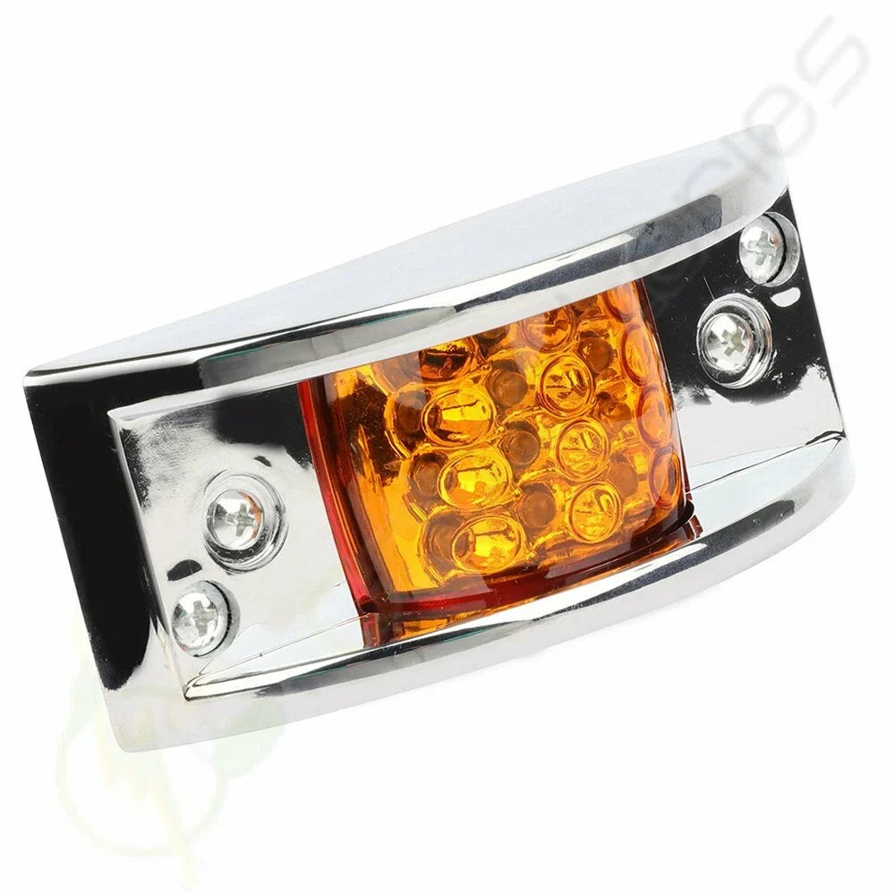 2X LED Yellow Side Signal Turn Lights for Peterbilt Truck