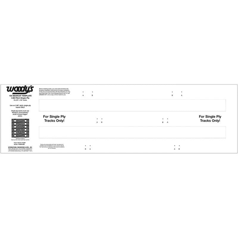 Studding Template for Woody's (BCTSTEMP)