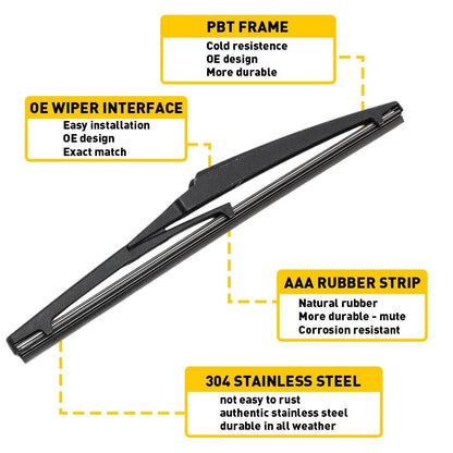 Rear Wiper Arm Blade for KIA Soul (2010–2019) 98811-2K001 98811-1R000