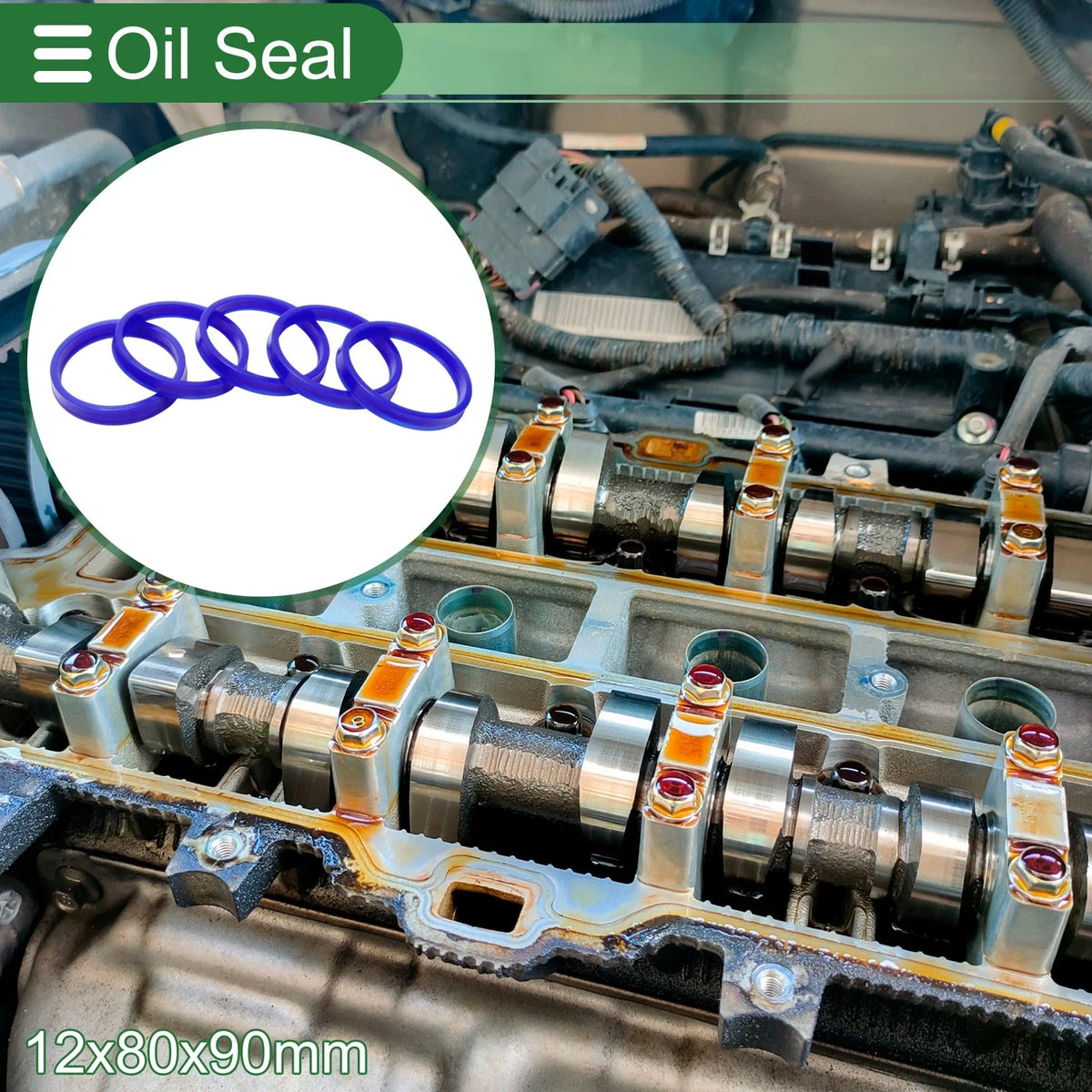 Set of 5 Oil Seal Rotary Shaft Seal 80x90x12mm High Pressure