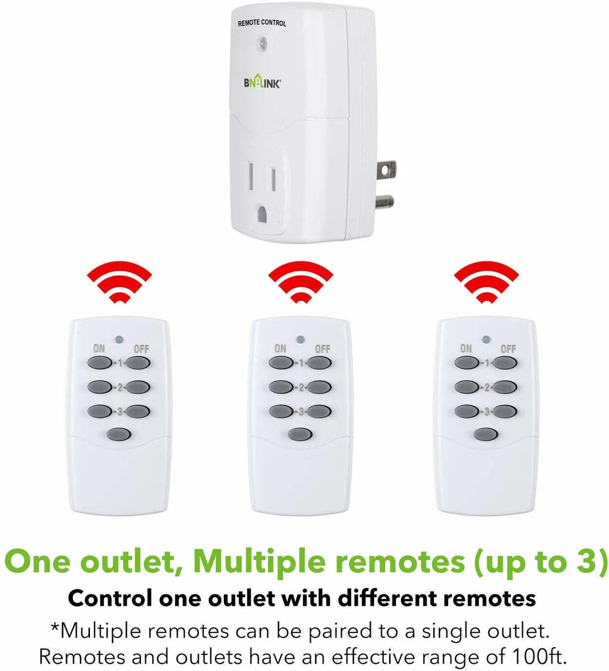 Wireless Remote Control Outlet Switch for House Appliances