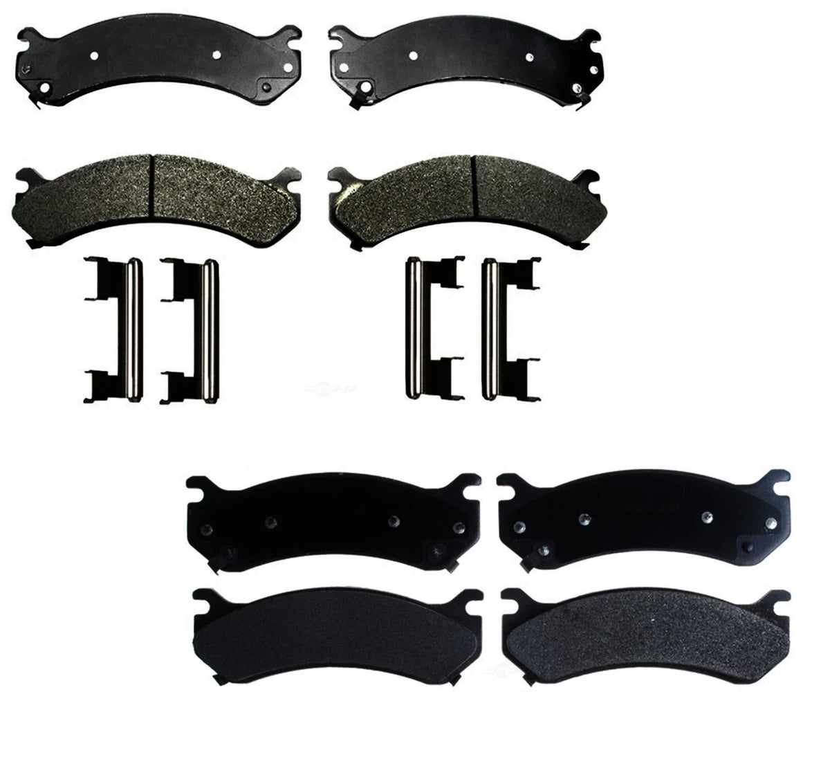Set of 4 Semi-Metallic Brake Pads for Chevy GMC Sierra 3500 HD (2011–2019)
