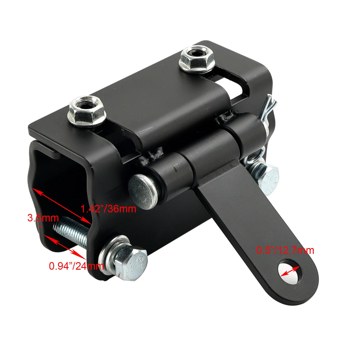 Universal Snowmobile Bumper Hitch for Polaris Ski Doo Arctic Cat Yamaha (M555-A021-Black)