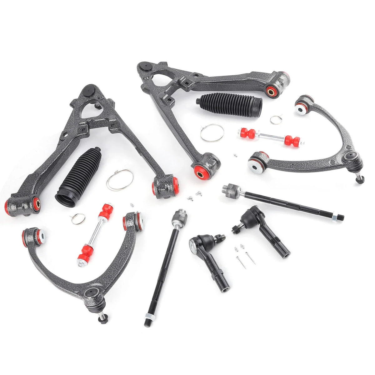 Set of 12 Front Upper Lower Control Arms for GMC Sierra, Yukon XL, Chevy Silverado 1500