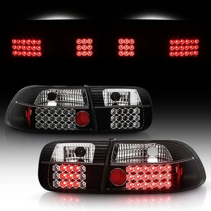 Set of 2 LED Tail Lights for Honda Civic (1992–1995) NTR6037B