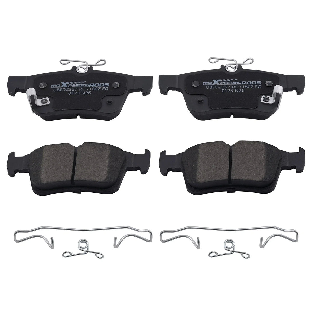 Rear Brake Pads Set for Acura RDX (2019–2025) Honda Civic (2016–2025) w/Hardware